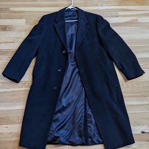 Ralph Lauren Long Black Topcoat (L)